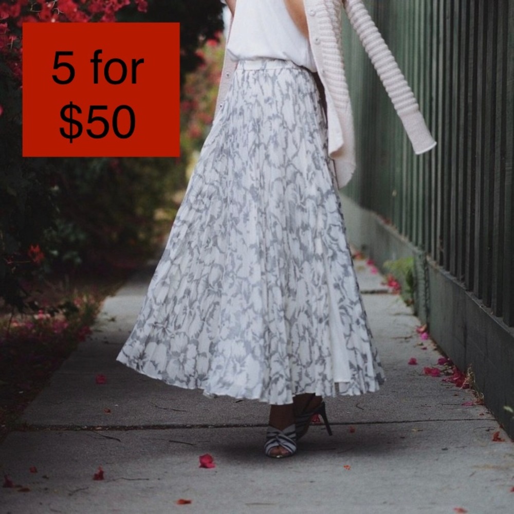 Banana Republic Pleated Maxi Skirt